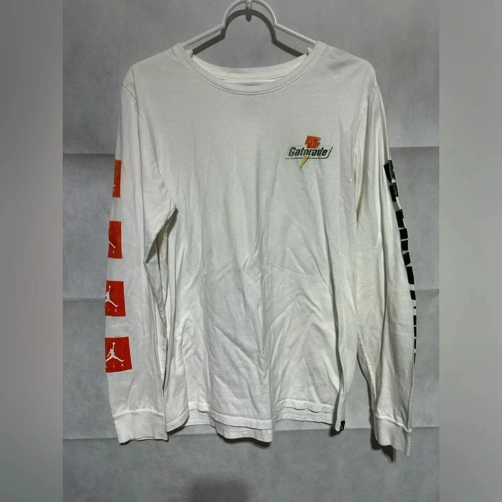 VTG Nike Air Jordan Jumpman MJ × Gatorade T-Shirt Long Sleeve Be Like Mike Sz M